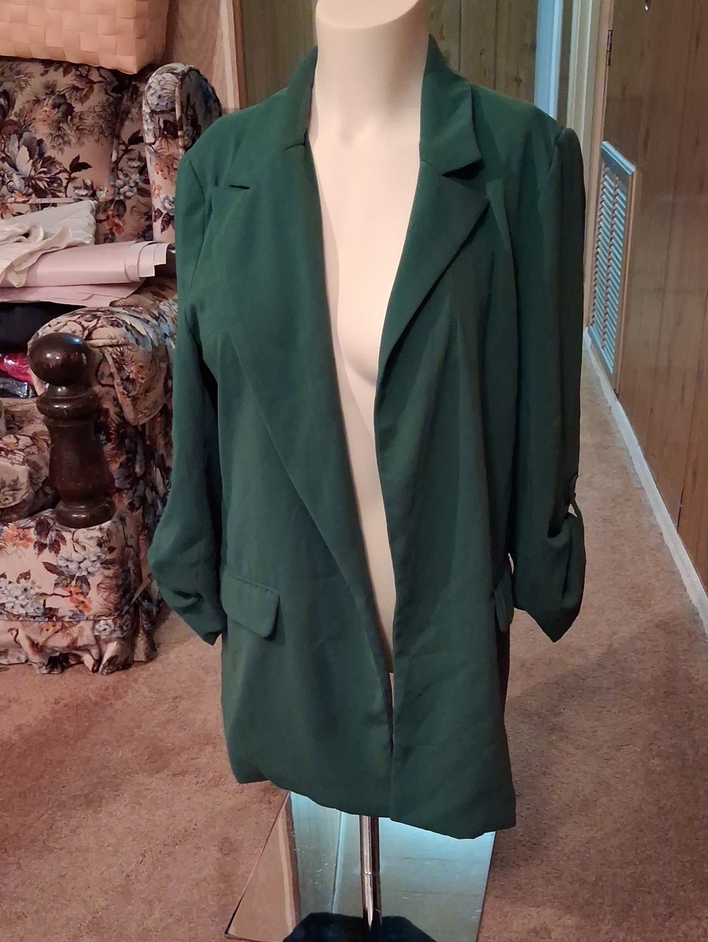 Philosophy Emerald Green Open-Front Blazer